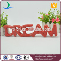 "DREAM" shape ceramic letter sign board for decoration